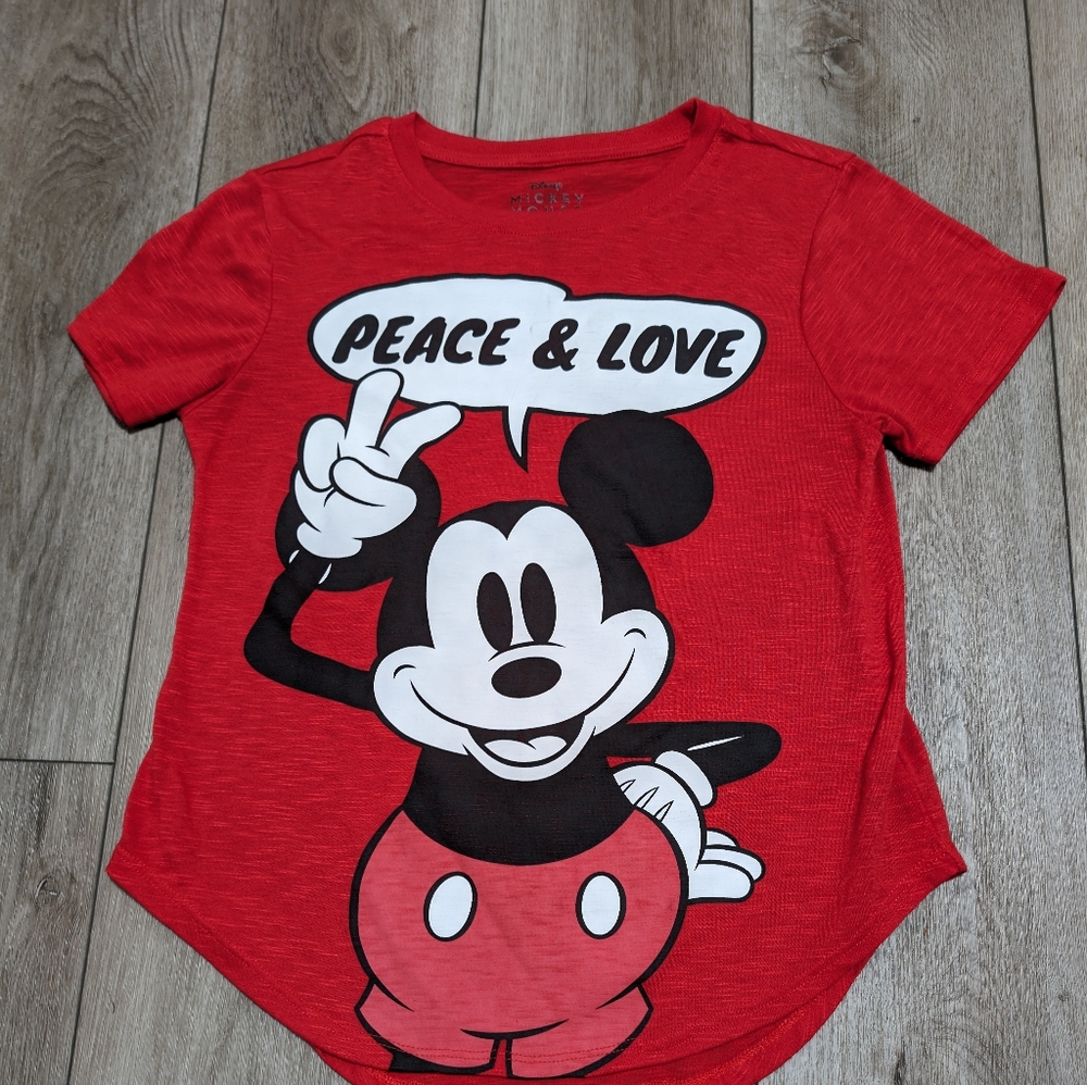 Disney Mickey Mouse Peace and Love Tee ☮️✌️♥️